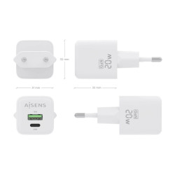 Wall Charger Aisens ASCH-20W2P010-W White 20 W (1 Unit)