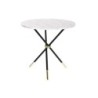 Side table DKD Home Decor White Black Golden Metal MDF Wood 80 x 80 x 76 cm