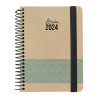 Diary Grafoplas Nature Brown 2024 Blue A6 10 x 15 cm