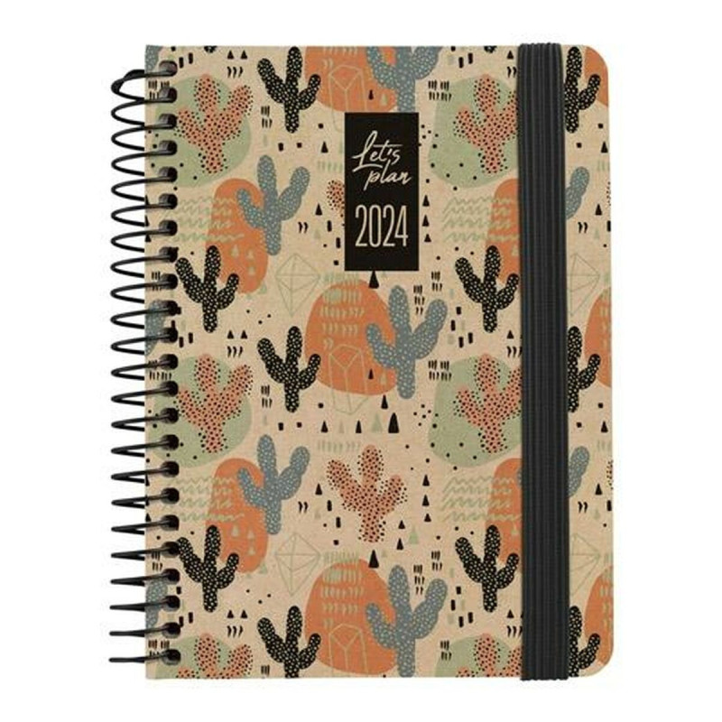 Diary Grafoplas Nature Brown 2024 Cactus A6 10 x 15 cm