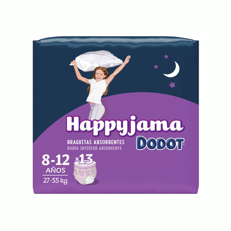 Disposable nappies Dodot Happyjama 8-12 Years Knickers Size 8 13 Units