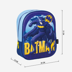 3D School Bag Batman Blue 25 x 31 x 10 cm