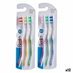 Toothbrush Yellow Blue Red Green (12 Units)