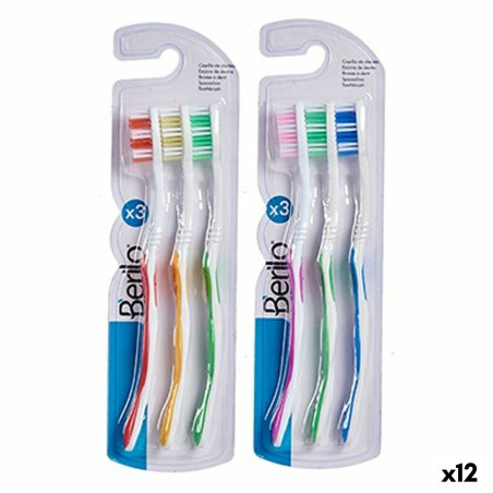 Toothbrush Yellow Blue Red Green (12 Units)