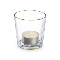 Scented Candle 7 x 7 x 7 cm (12 Units) Glass Vanilla