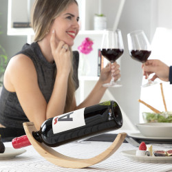 Floating Wooden Wine Bottle Holder Woolance InnovaGoods