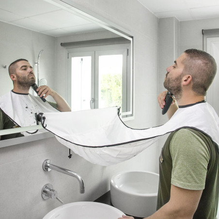 Beard-Trimming Bib with Suction Cups Bibdy InnovaGoods