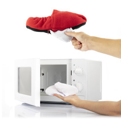 Microwavable Heated Slippers InnovaGoods Red