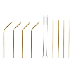 Reusable Drinking Straw DKD Home Decor Golden Stainless steel