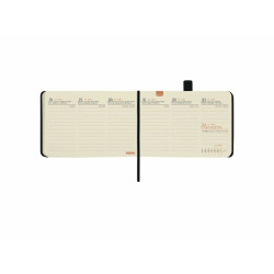 Diary Finocam Minimal Textura 2024 Black 10,4 x 7,3 cm