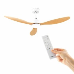 LED Ceiling Fan with 3 ABS Blades Wuled InnovaGoods Wood 36 W 52" Ø132 cm