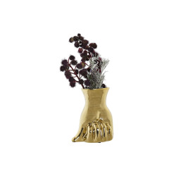 Vase DKD Home Decor Golden Stoneware 17 x 12 x 21 cm