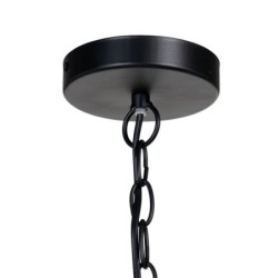 Ceiling Light 35 x 35 x 86 cm Black Metal Wood