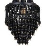 Ceiling Light 35 x 35 x 86 cm Black Metal Wood