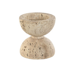 Candleholder Home ESPRIT Beige Magnesium 12 x 12 x 12,7 cm