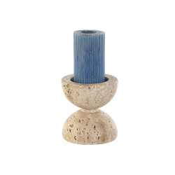 Candleholder Home ESPRIT Beige Magnesium 12 x 12 x 12,7 cm