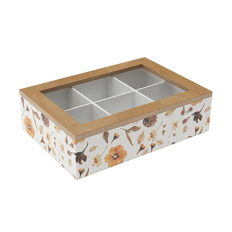 Box for Infusions Versa Petals Wood 17 x 7 x 24 cm