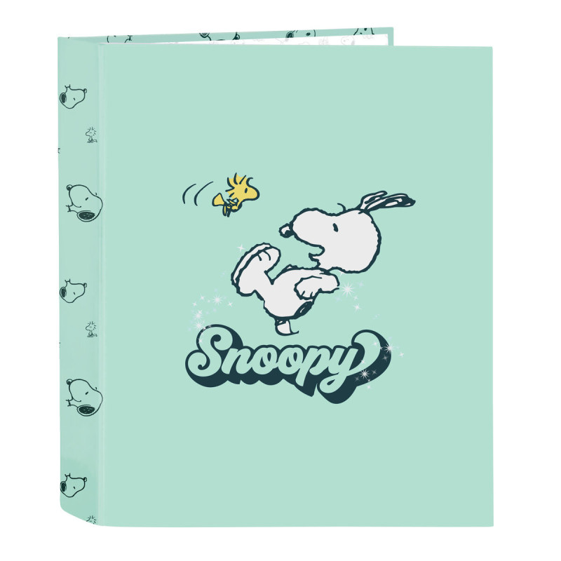 Ring binder Snoopy Groovy Green A4 27 x 33 x 6 cm