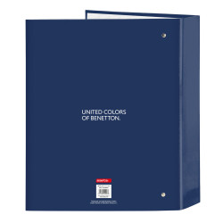 Ring binder Benetton Cool Navy Blue A4 27 x 33 x 6 cm