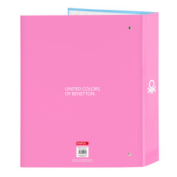 Ring binder Benetton Spring Pink Sky blue A4 27 x 33 x 6 cm