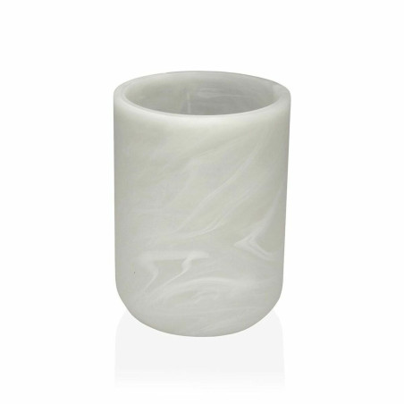 Toothbrush Holder Versa White Resin (7,5 x 10 x 7,5 cm)