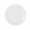 Flat plate Bidasoa Glacial Ceramic White (24 cm) (Pack 6x)