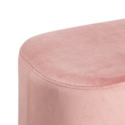 Bench 104,5 x 39 x 42 cm Synthetic Fabric Pink Metal