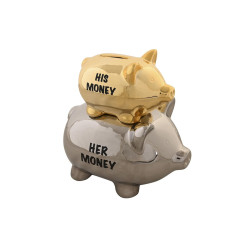 Money box DKD Home Decor Dolomite Children's Modern Pig 17 x 12 x 18,5 cm