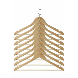 Hangers 5five 45 x 23,5 cm Natural Wood Brown 8 Pieces