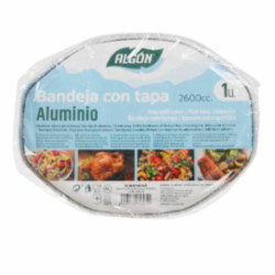 Tray with lid Algon Aluminium Oval 2,6 L 25 x 20 x 9,7 cm (12 Units)