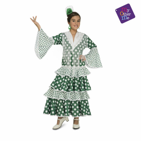 Costume for Children My Other Me Feria Green Flamenco Dancer (1 Piece)