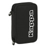 School Case with Accessories Kappa Black Black 12.5 x 19.5 x 4 cm (28 Pieces)