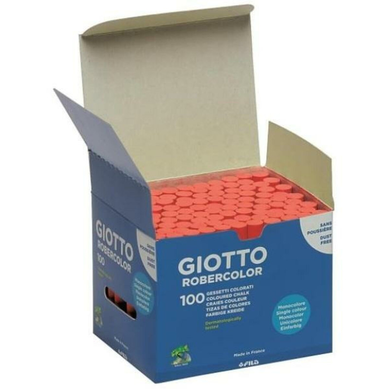 Chalks Giotto Robercolor Red 100 Pieces