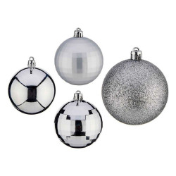 Christmas Baubles Ø 7 cm 50 Units PVC Silver