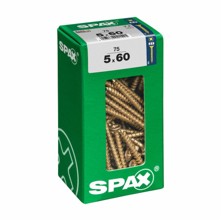 Box of screws SPAX Wood screw Flat head (5 x 60 mm) (5,0 x 60 mm)