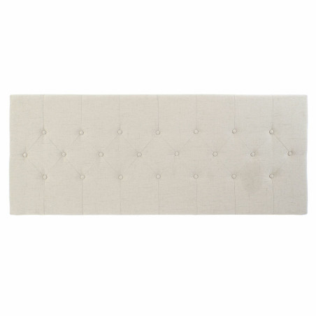 Headboard DKD Home Decor White Polyester Rubber wood (160 x 7 x 65 cm)