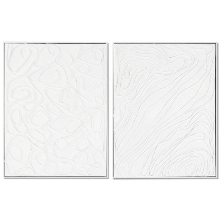 Painting DKD Home Decor 60 x 3,2 x 80 cm Abstract With relief Urban (2 Units)