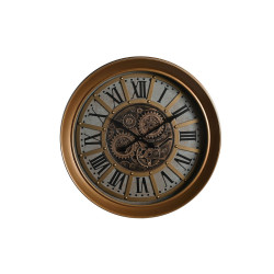 Wall Clock DKD Home Decor Golden Crystal Iron 65 x 13 x 65 cm