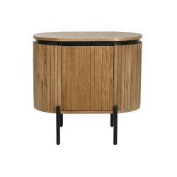 Nightstand Home ESPRIT Natural Metal Paolownia wood 60 x 43 x 57 cm