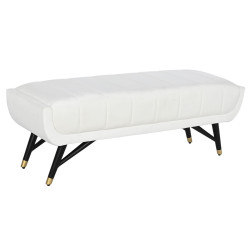 Bench Home ESPRIT White Black 120 x 40 x 42 cm