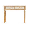 Hall Table with 2 Drawers White Brown Mango wood 98 x 77 x 42 cm Curve