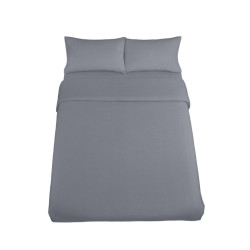 Duvet cover set Alexandra House Living Qutun Dark grey King size 3 Pieces