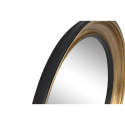 Wall mirror Home ESPRIT Black Golden Resin Romantic 64 x 5 x 64 cm