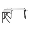 Desk Huzaro Hero 6.3 White Black Steel Carbon fibre 154 x 74 x 117 cm