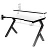 Desk Gaming Huzaro HZ-Hero 5.0 White White Black Carbon fibre 120 x 60 cm