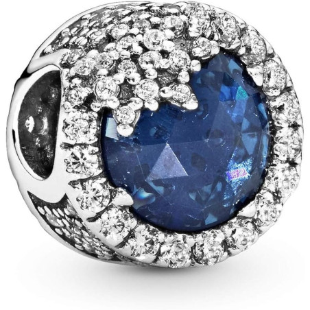 Woman's charm link Pandora BLUE DAZZLING SNOWFLAKE