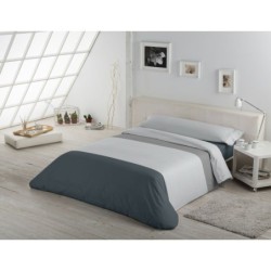 Duvet cover set Alexandra House Living White Grey King size 3 Pieces