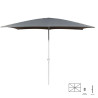 Sunshade Thais 300 x 400 cm Grey Aluminium