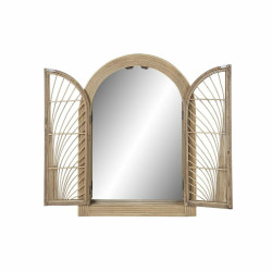 Wall mirror DKD Home Decor Natural Brown Rattan (61 x 4 x 84 cm) (61 x 5 x 85 cm)