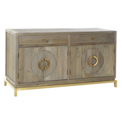 Sideboard DKD Home Decor Golden Metal Brown Poplar (150 x 50 x 80 cm)